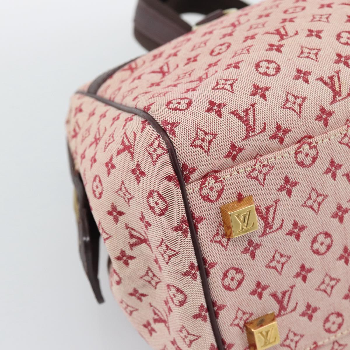 LOUIS VUITTON Monogram Mini Josephine GM Hand Bag Red M92213 LV Auth 193147A