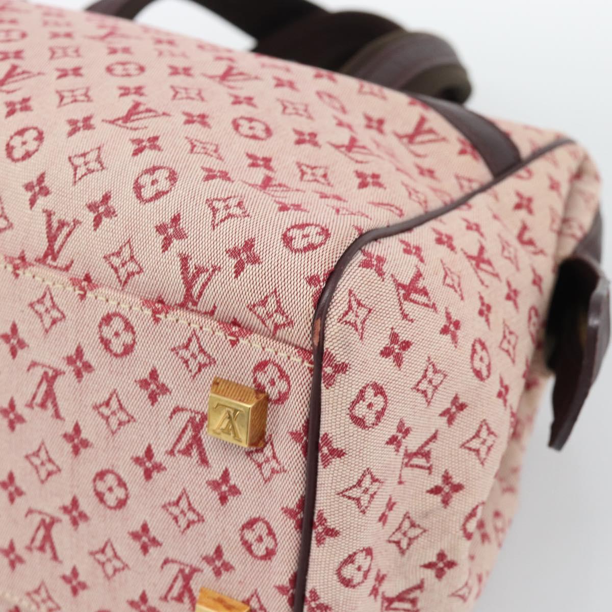 LOUIS VUITTON Monogram Mini Josephine GM Hand Bag Red M92213 LV Auth 193147A