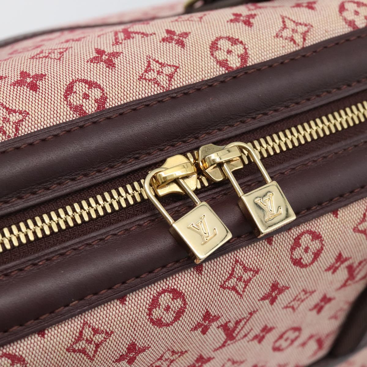 LOUIS VUITTON Monogram Mini Josephine GM Hand Bag Red M92213 LV Auth 193147A