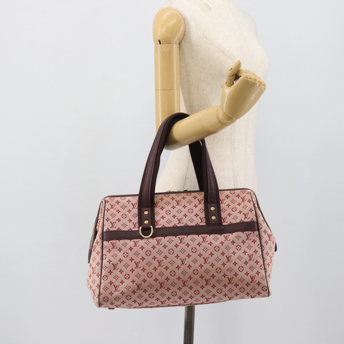 LOUIS VUITTON Monogram Mini Josephine GM Hand Bag Red M92213 LV Auth 193147A