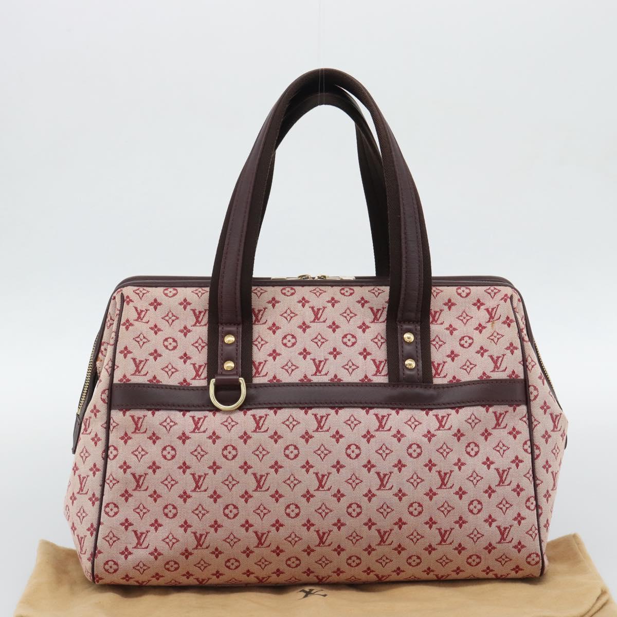 LOUIS VUITTON Monogram Mini Josephine GM Hand Bag Red M92213 LV Auth 193147A