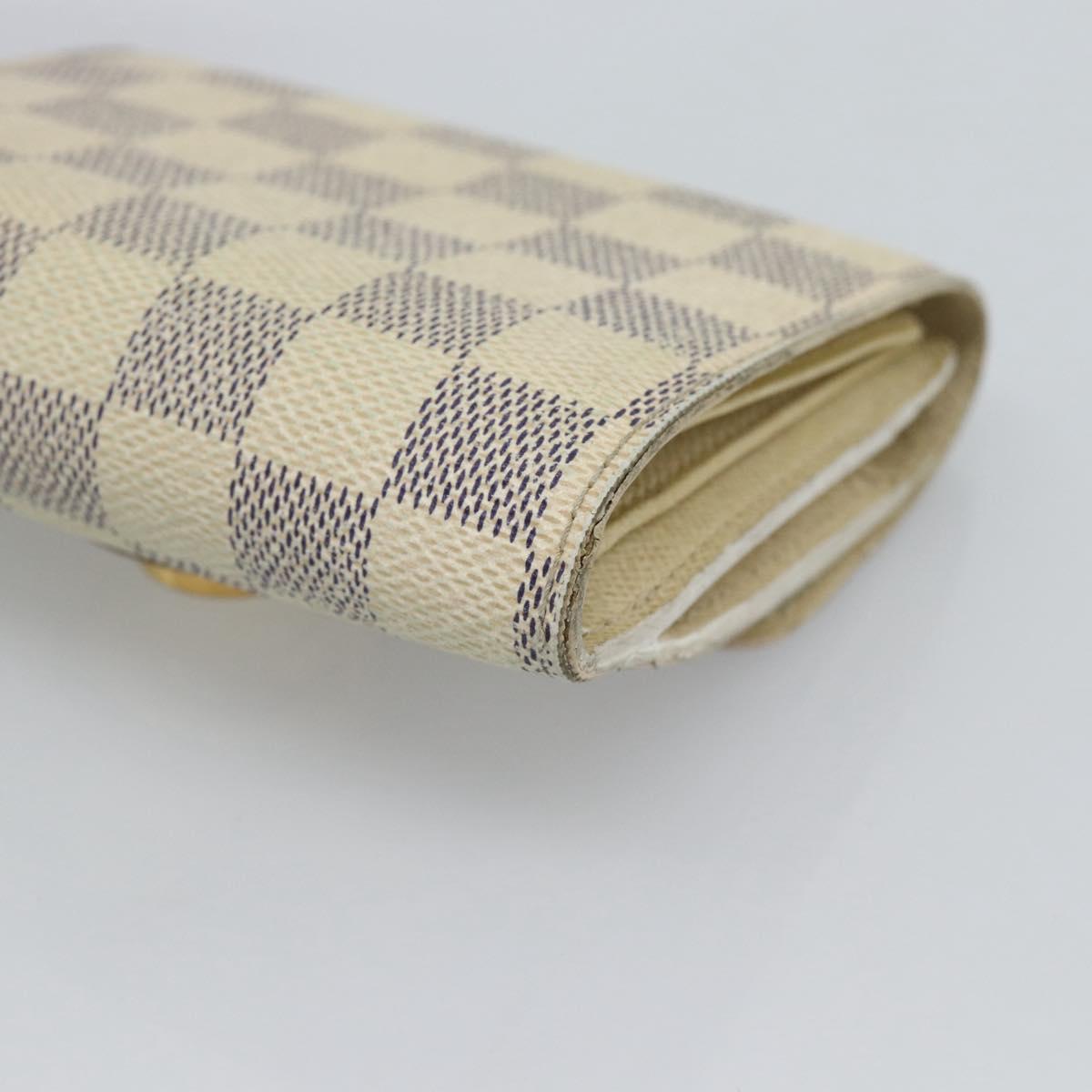 LOUIS VUITTON Damier Azur Portefeuille Joy Bifold Wallet N60030 LV Auth 193157