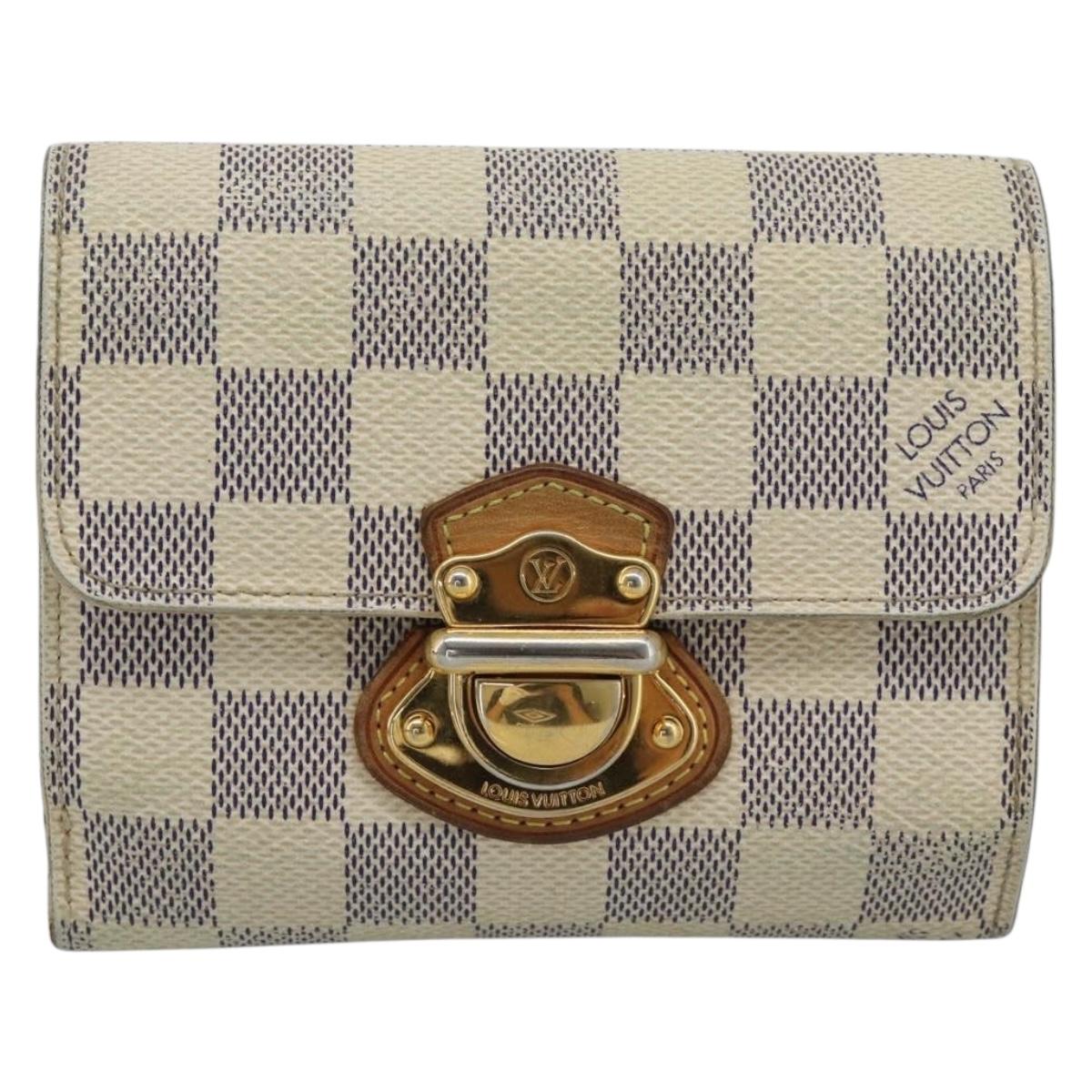 LOUIS VUITTON Damier Azur Portefeuille Joy Bifold Wallet N60030 LV Auth 193157
