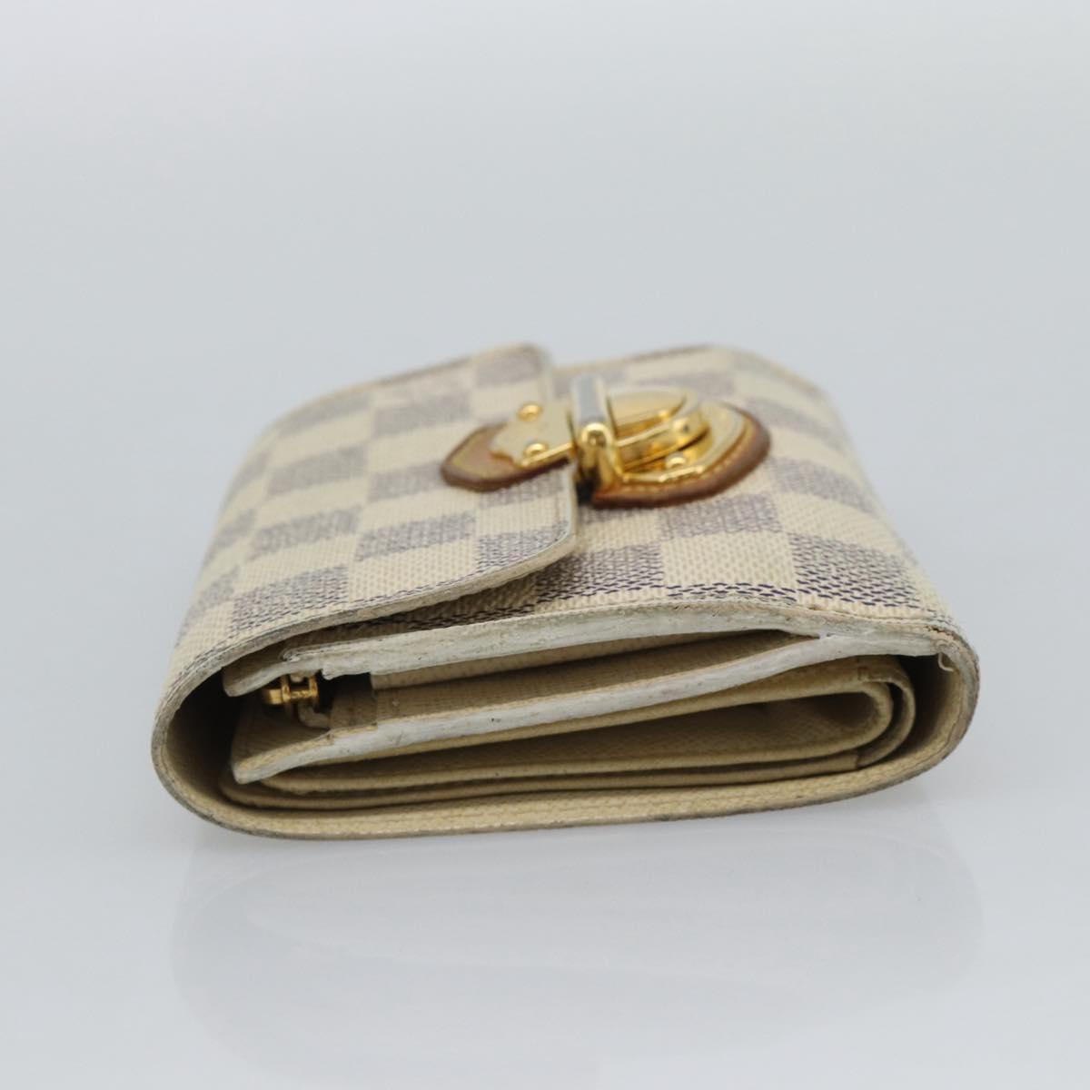 LOUIS VUITTON Damier Azur Portefeuille Joy Bifold Wallet N60030 LV Auth 193157