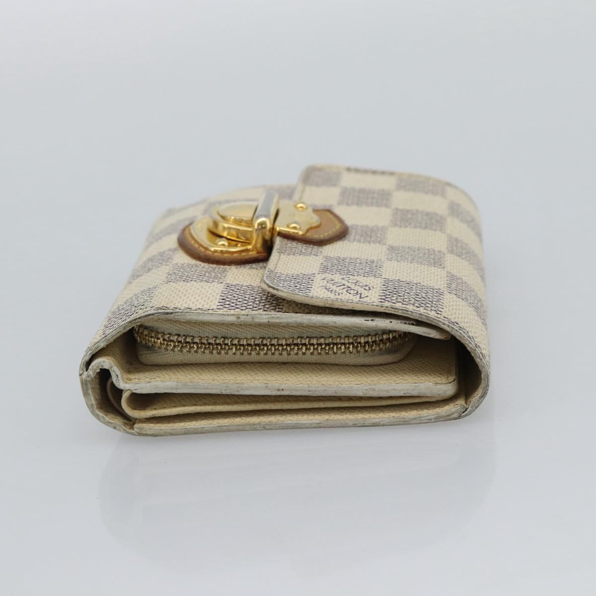 LOUIS VUITTON Damier Azur Portefeuille Joy Bifold Wallet N60030 LV Auth 193157