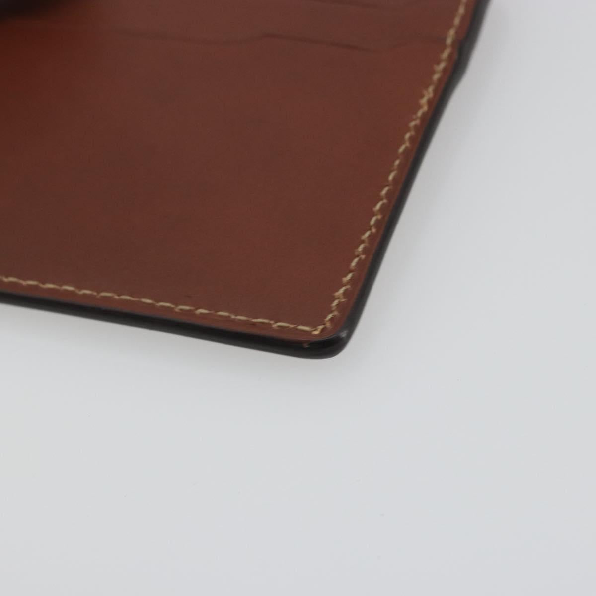LOEWE Card Case Leather Brown Auth 193161V