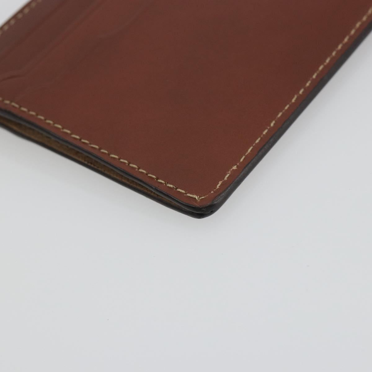 LOEWE Card Case Leather Brown Auth 193161V