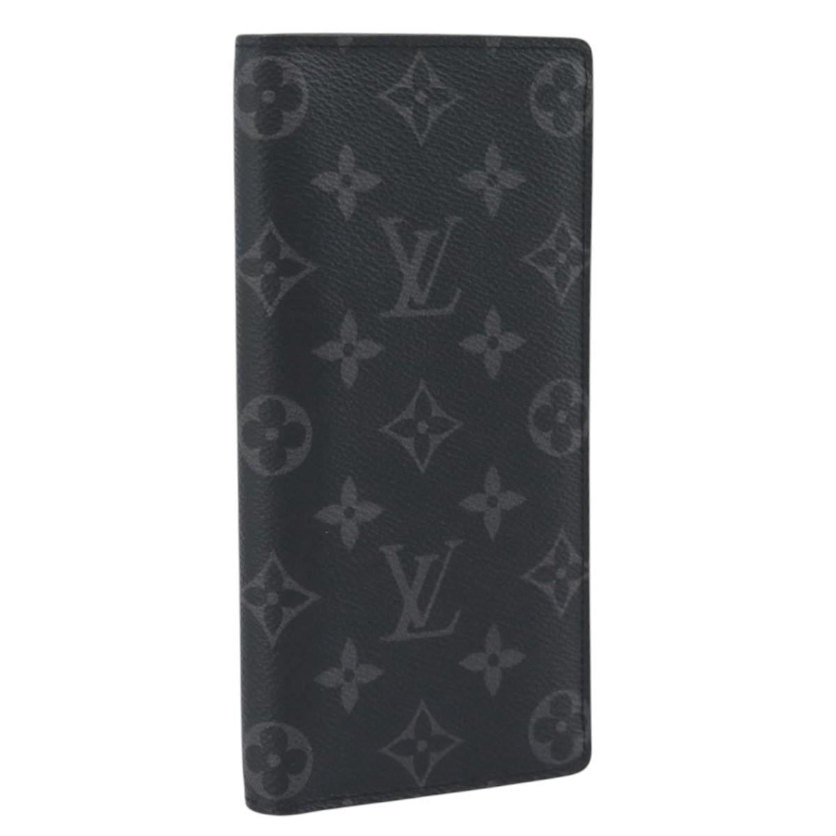LOUIS VUITTON Monogram Eclipse Portefeuille Braza Wallet M61697 LV Auth 193162V