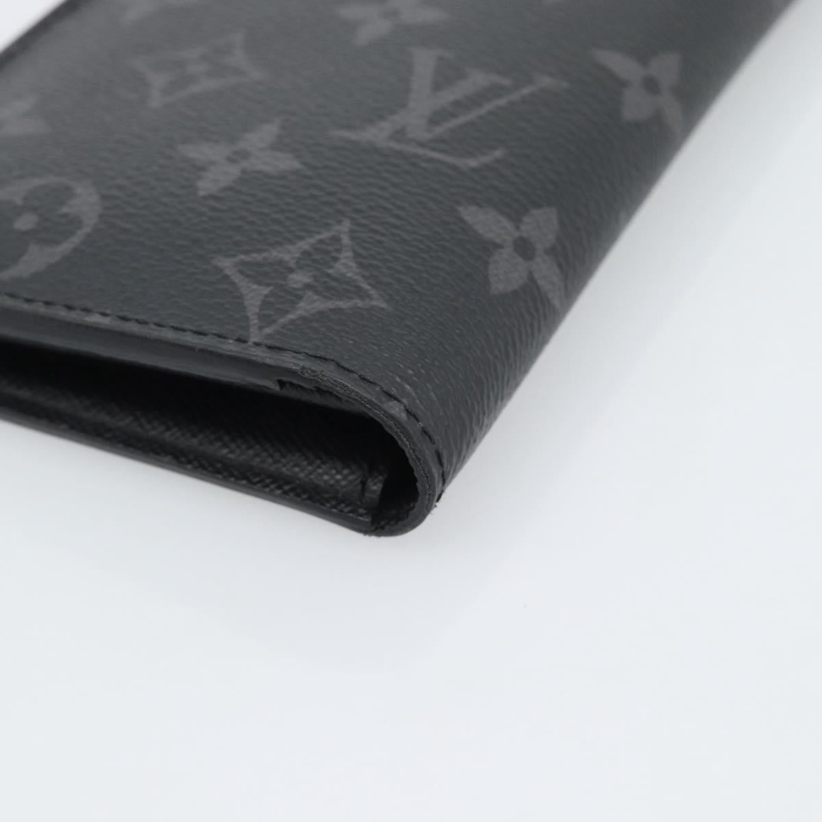 LOUIS VUITTON Monogram Eclipse Portefeuille Braza Wallet M61697 LV Auth 193162V