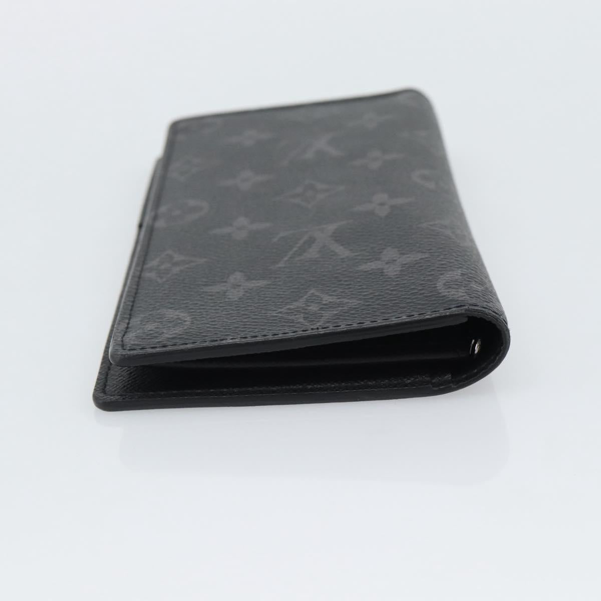 LOUIS VUITTON Monogram Eclipse Portefeuille Braza Wallet M61697 LV Auth 193162V