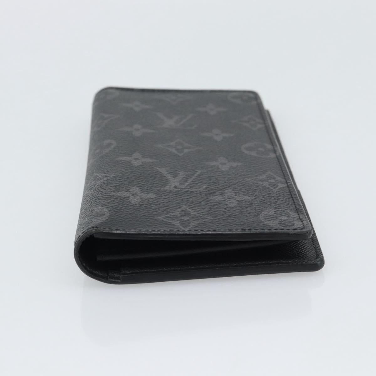 LOUIS VUITTON Monogram Eclipse Portefeuille Braza Wallet M61697 LV Auth 193162V
