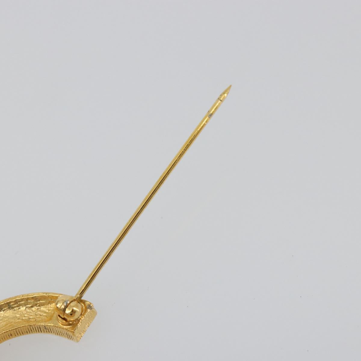CHANEL COCO Mark Brooch metal Gold Tone CC Auth 193163V