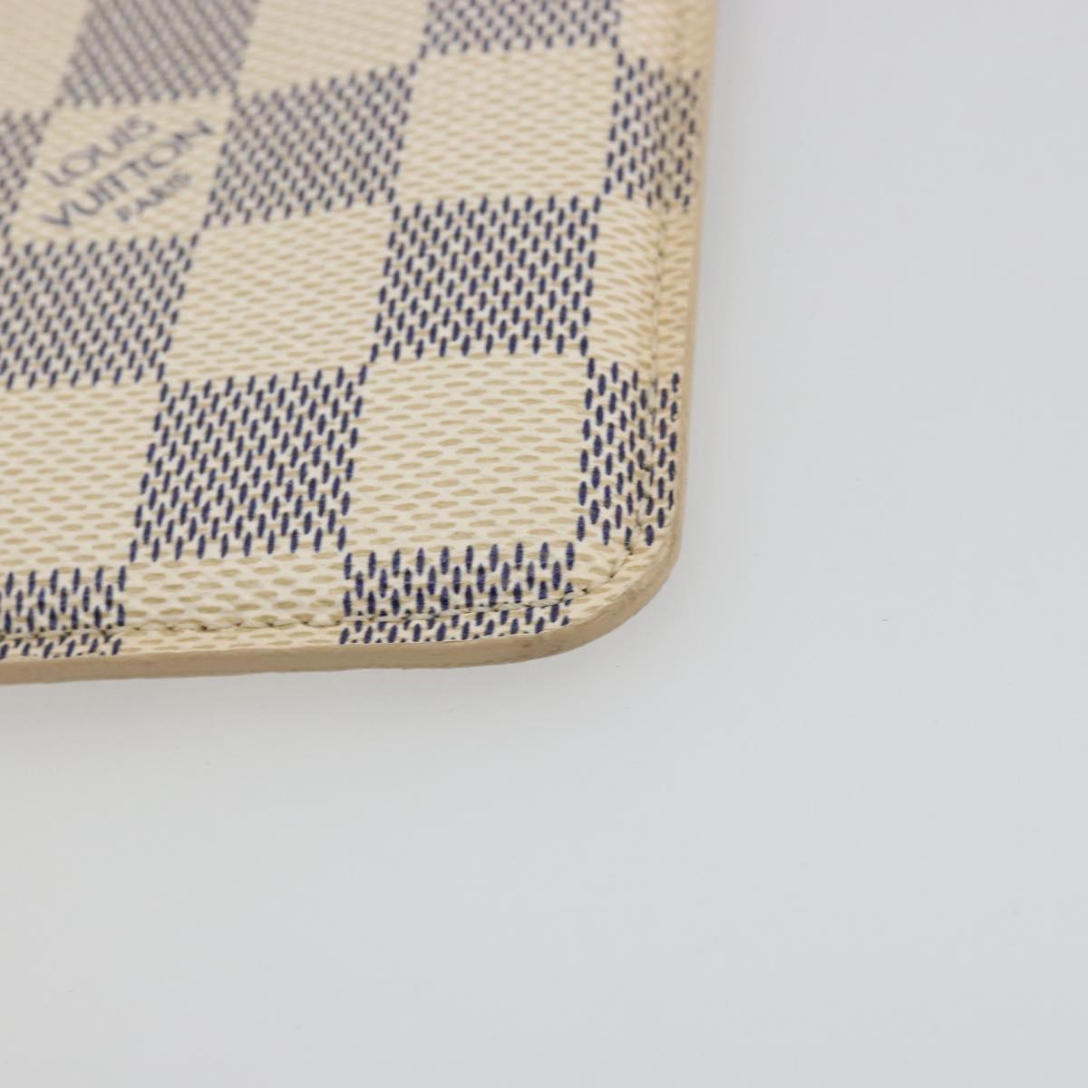 LOUIS VUITTON Damier Azur Etui A Lunettes MM Glasses Case N60025 LV Auth 193165V