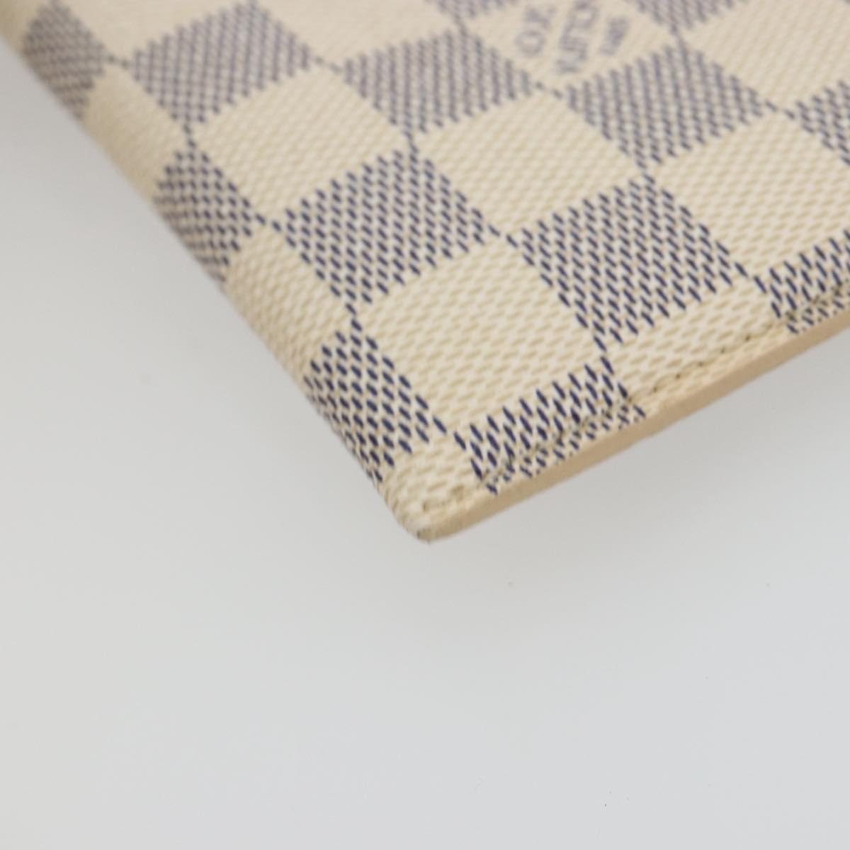 LOUIS VUITTON Damier Azur Etui A Lunettes MM Glasses Case N60025 LV Auth 193165V