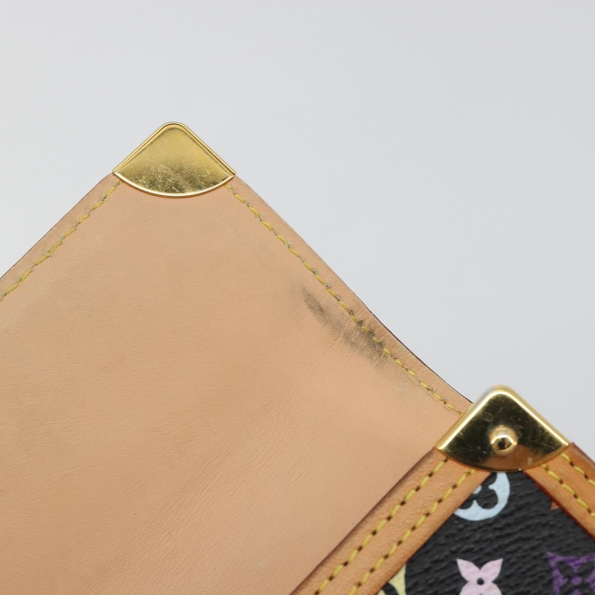 LOUIS VUITTON Monogram Multicolor Porte Tresor Wallet Black M92658 Auth 193171
