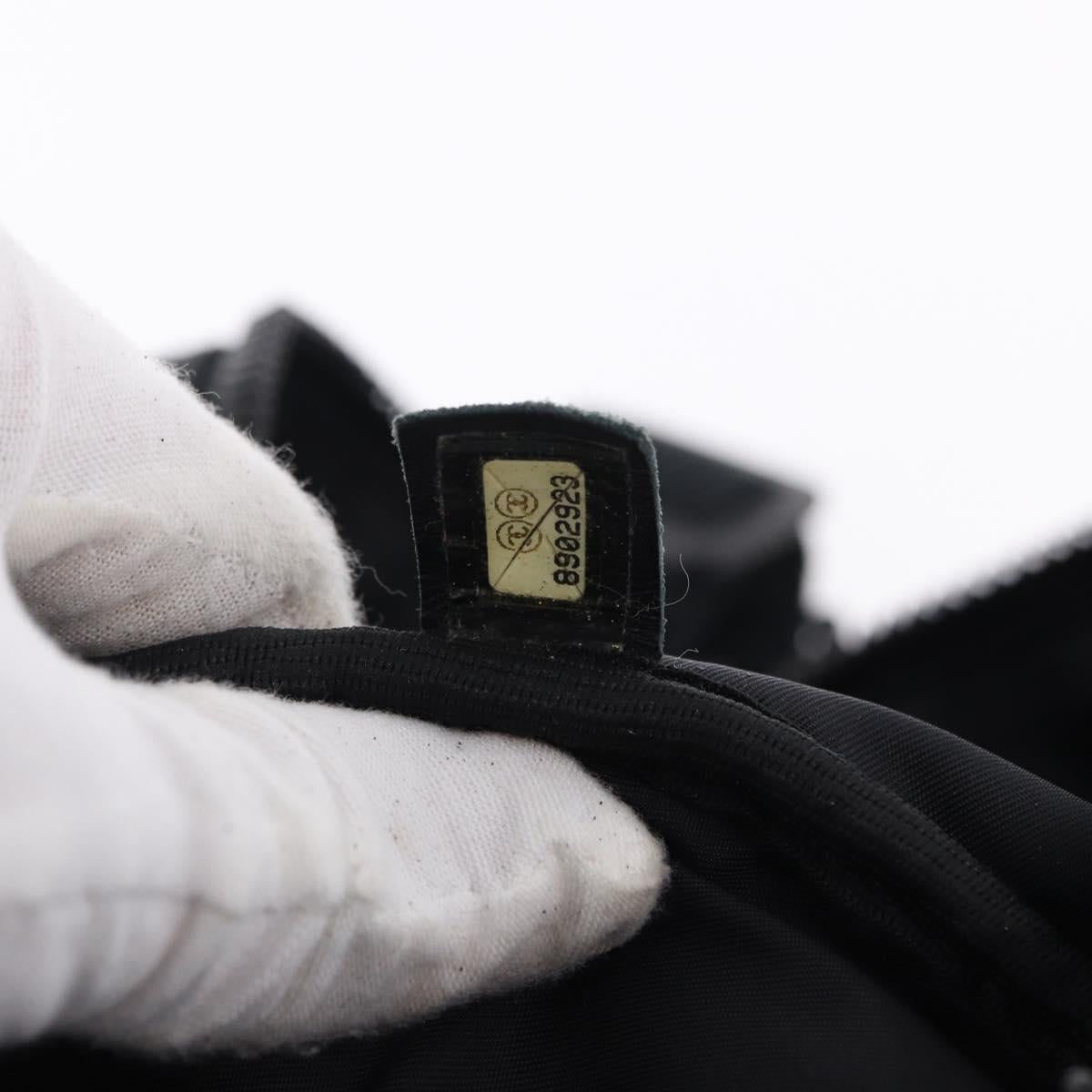 CHANEL Shoulder Bag PVC Canvas Black CC Auth 193242