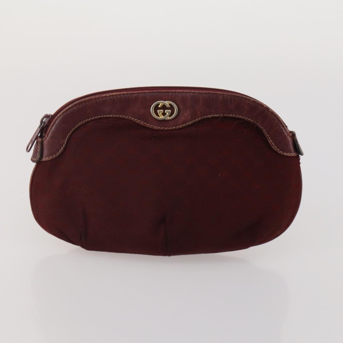 GUCCI Micro Canvas GG Supreme Clutch Bag 3 Set Navy Beige Red Auth 193326