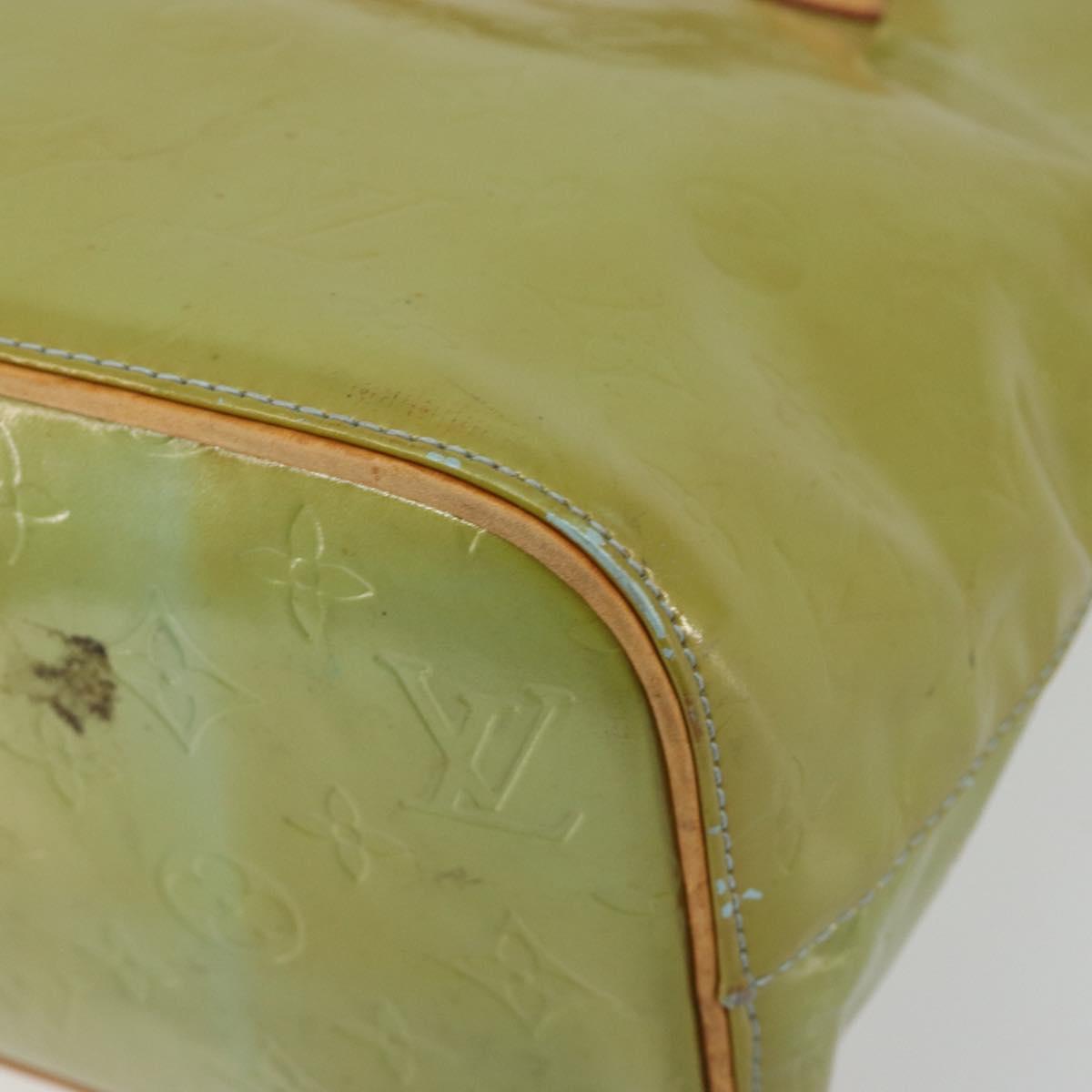 LOUIS VUITTON Monogram Vernis Houston Hand Bag Baby Blue M91005 LV Auth 193343