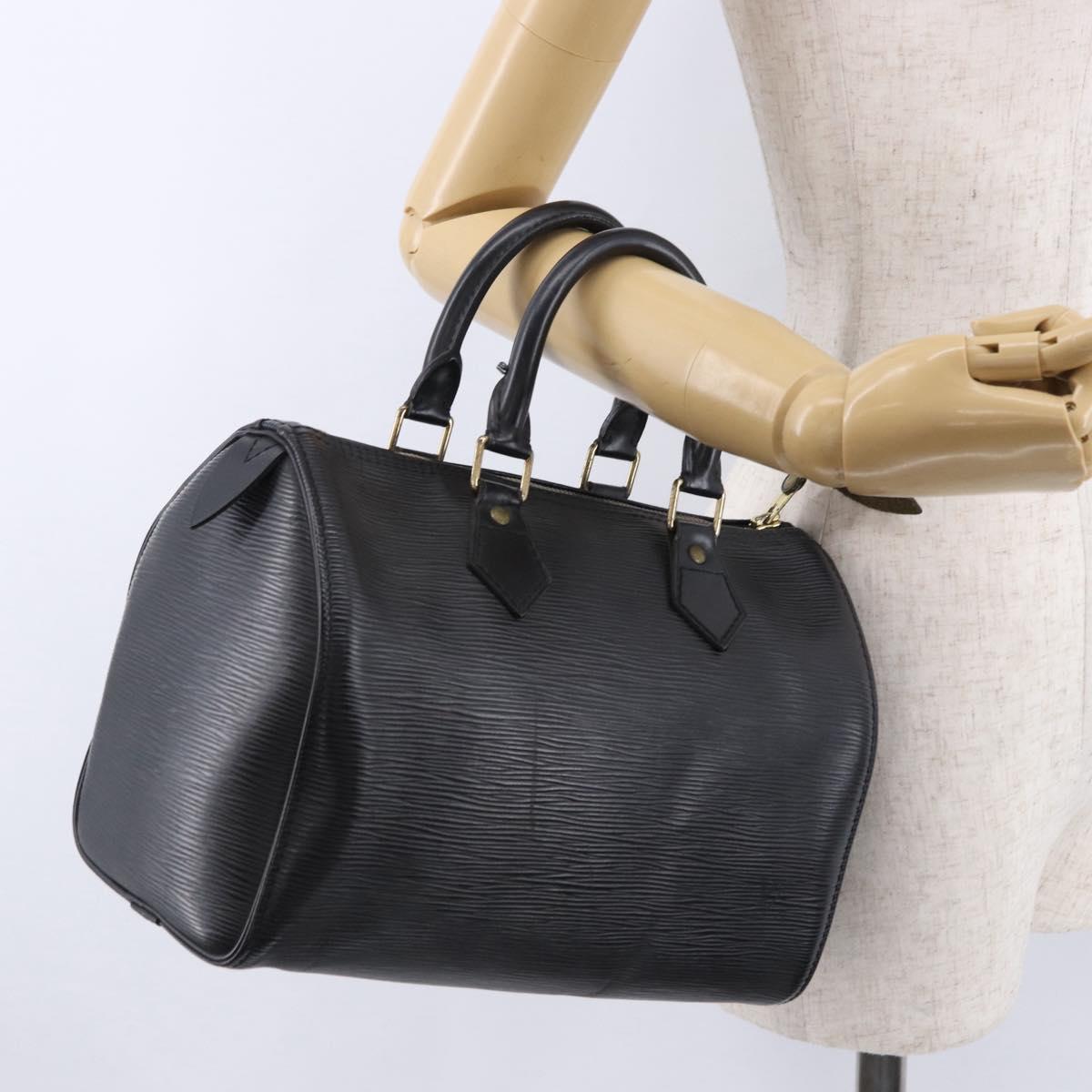 LOUIS VUITTON Epi Speedy 25 Hand Bag Black M59042 LV Auth 193346V