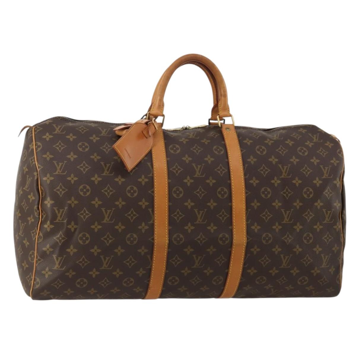 LOUIS VUITTON Monogram Keepall 55 Boston Bag M41424 LV Auth 193350A