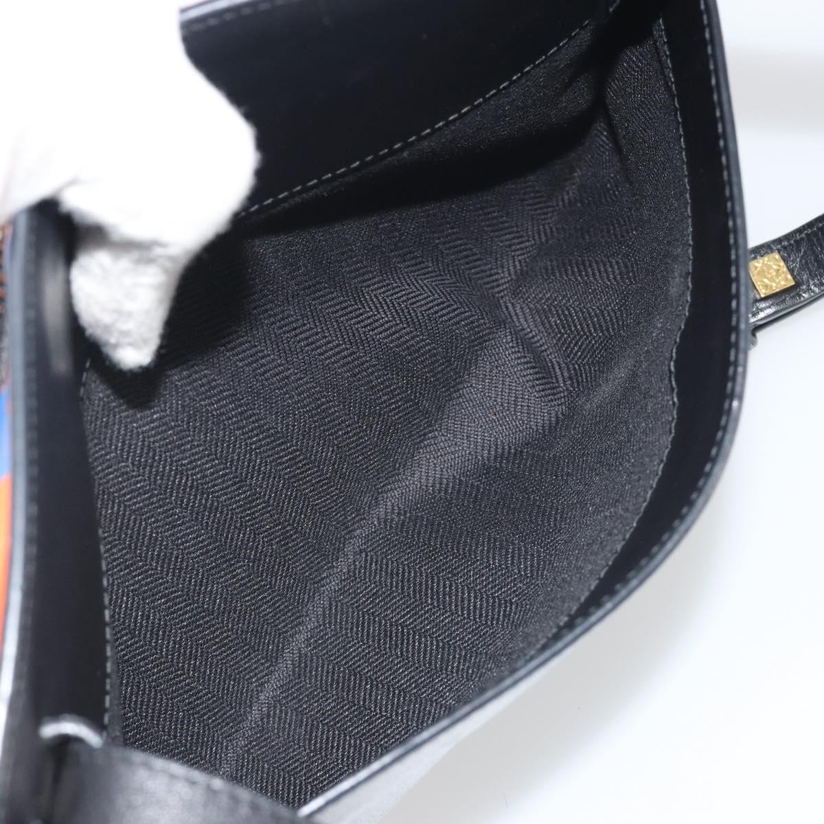LOEWE Shoulder Bag Leather Multicolor Gold Auth 193351V