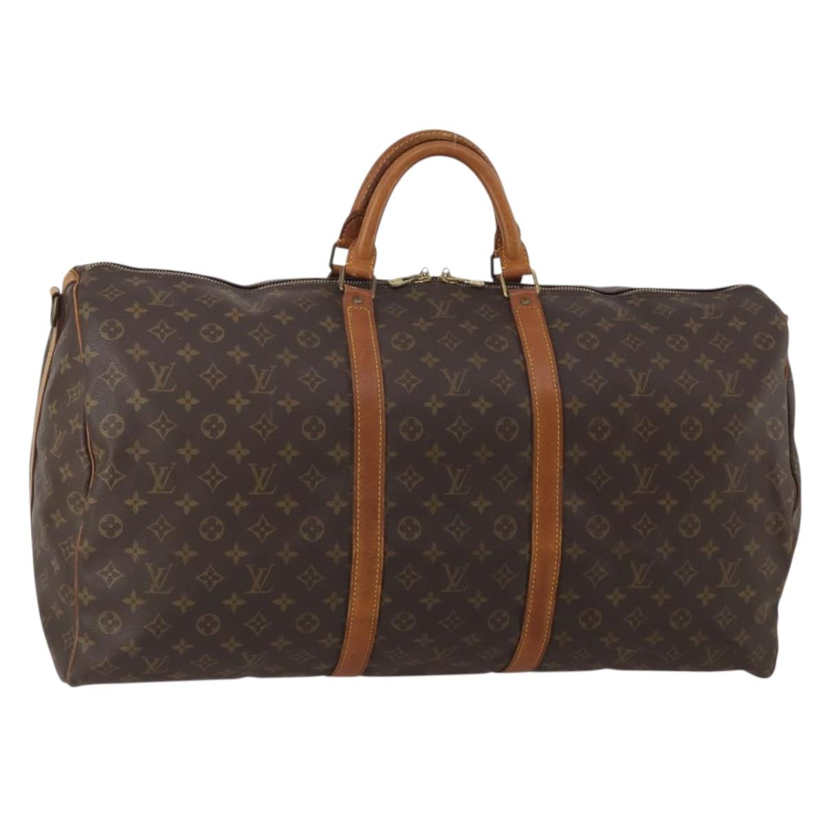 LOUIS VUITTON Monogram Keepall Bandouliere 60 Boston Bag M41412 LV Auth 193362