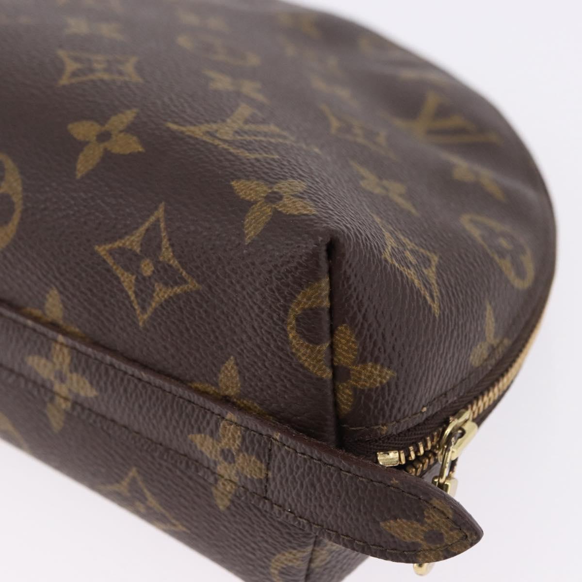 LOUIS VUITTON Monogram Trousse Demi Ronde Cosmetic Pouch M47520 LV Auth 193374