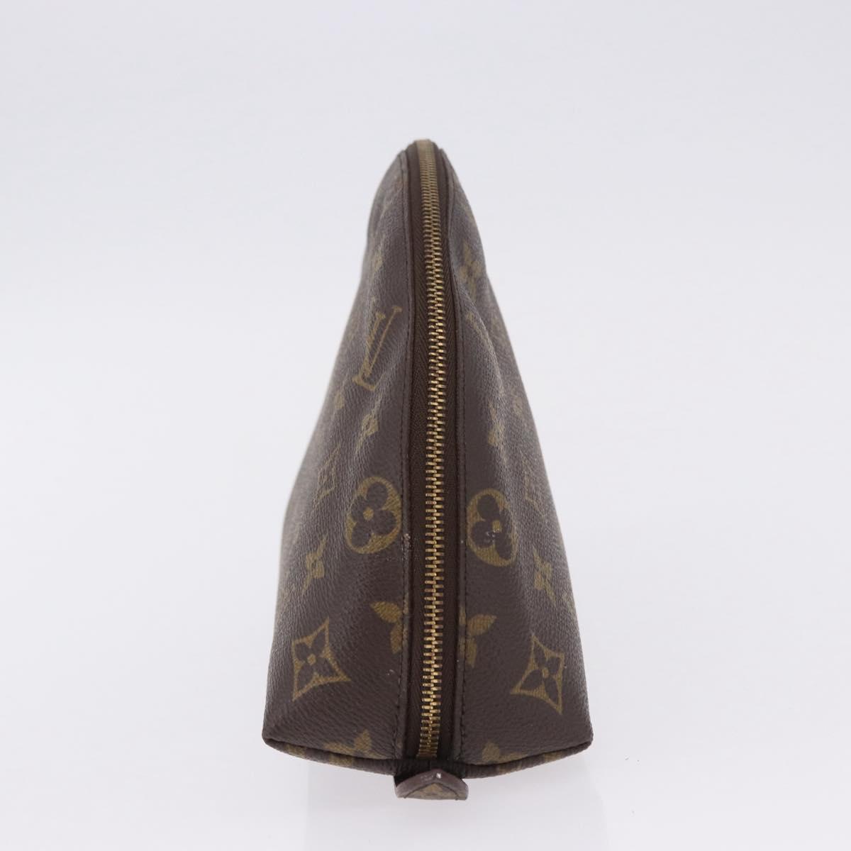 LOUIS VUITTON Monogram Trousse Demi Ronde Cosmetic Pouch M47520 LV Auth 193374