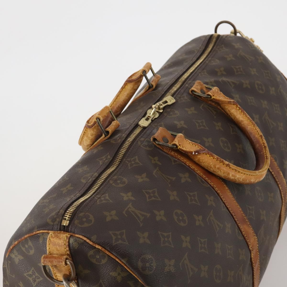 LOUIS VUITTON Monogram Keepall Bandouliere 50 Boston Bag M41416 LV Auth 193378