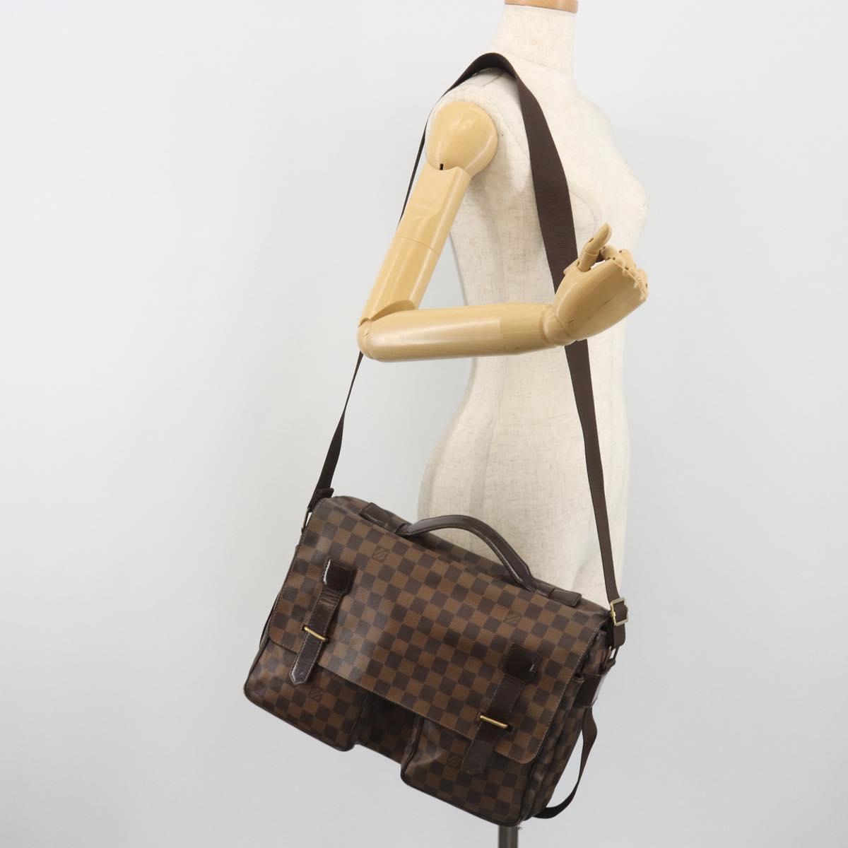 LOUIS VUITTON Damier Ebene Broadway Shoulder Bag N42270 LV Auth 193382