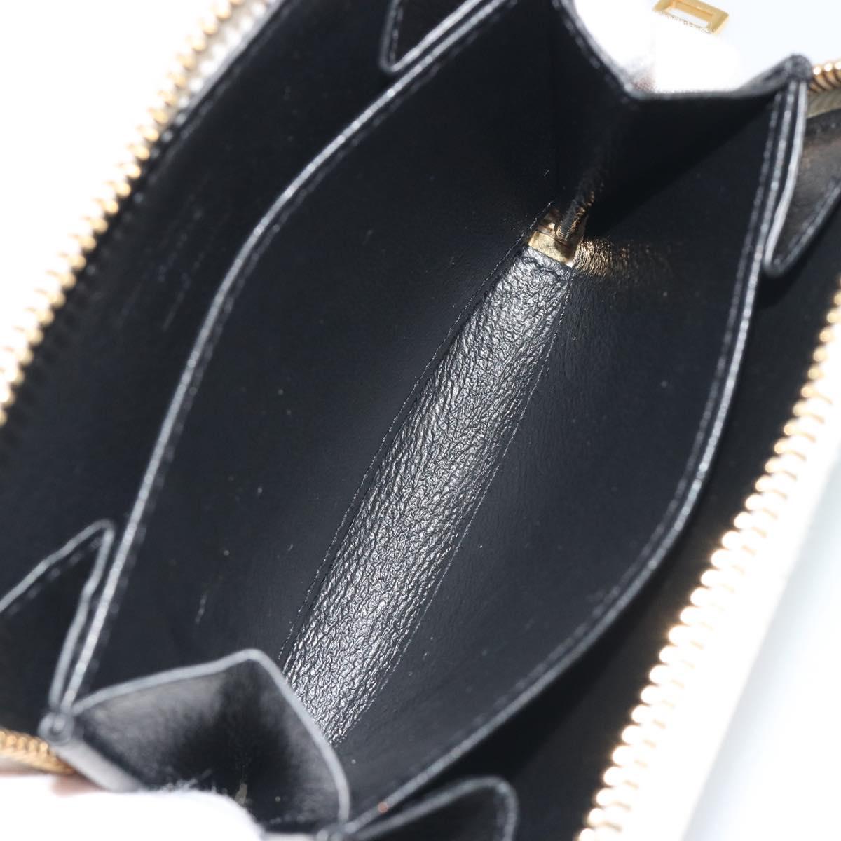 SAINT LAURENT Coin Purse Leather Multicolor Silver Auth 193388V
