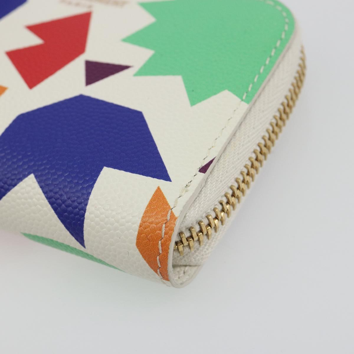 SAINT LAURENT Coin Purse Leather Multicolor Silver Auth 193388V