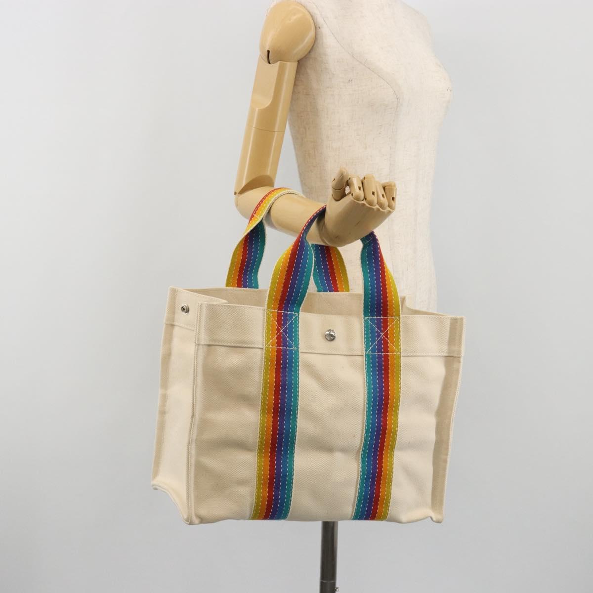 HERMES Bora Bora PM Rainbow Bag Canvas Sokoa Limited Edition Color Auth 193389A