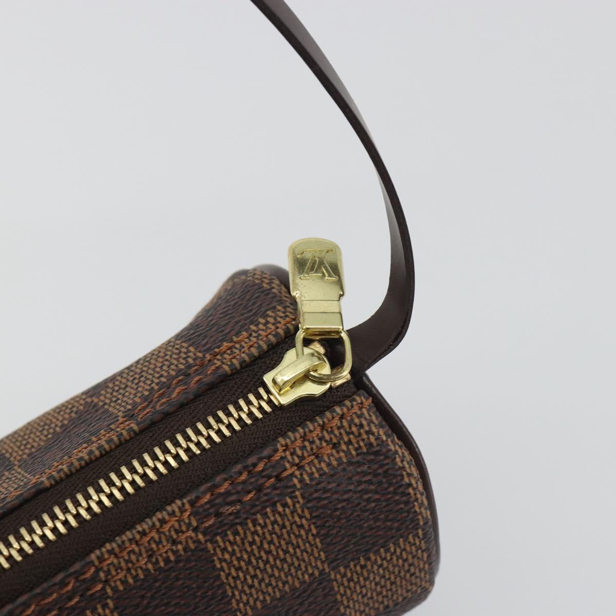 LOUIS VUITTON Damier Ebene Papillon Pouch LV Auth 193410V