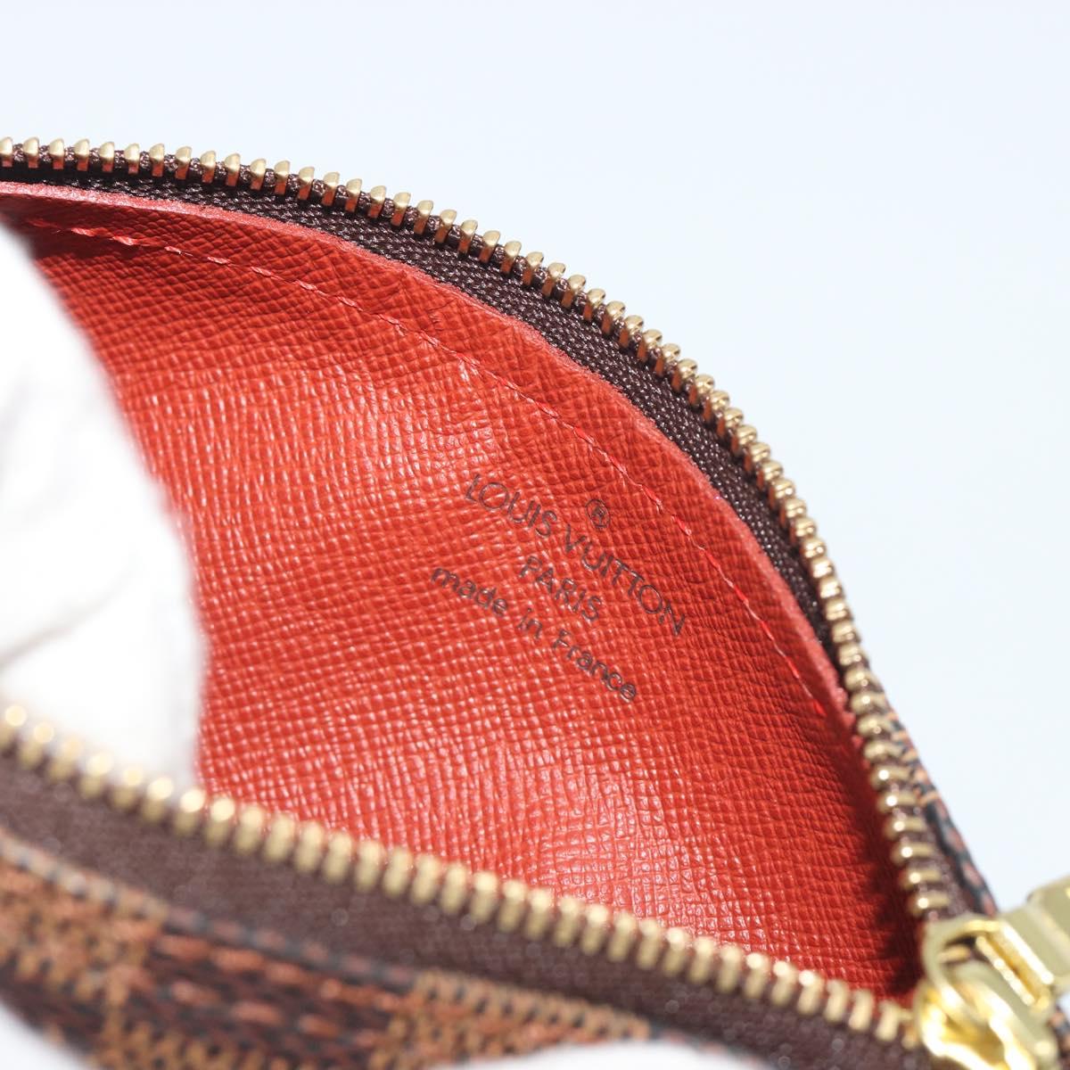 LOUIS VUITTON Damier Ebene Papillon Pouch LV Auth 193410V
