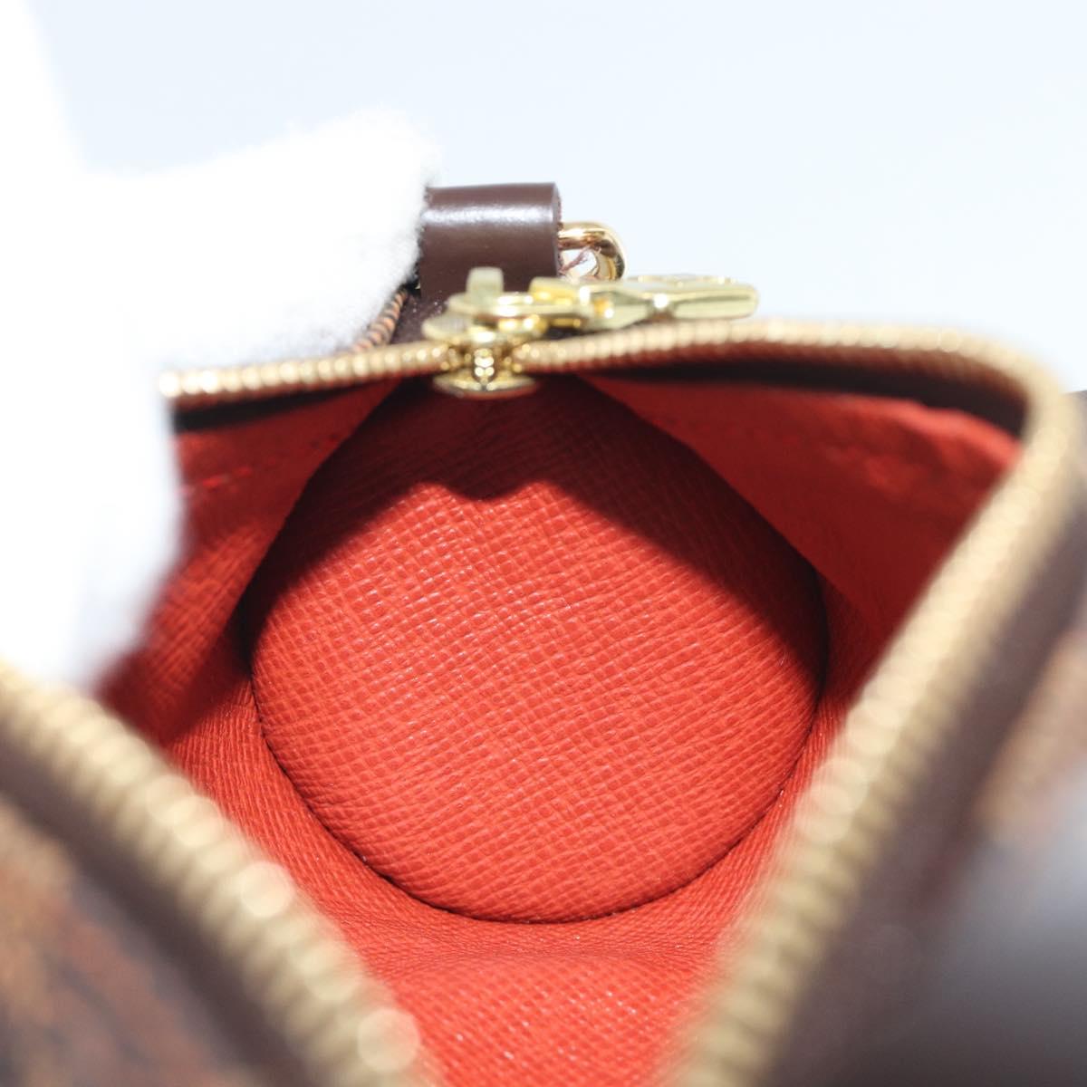 LOUIS VUITTON Damier Ebene Papillon Pouch LV Auth 193410V