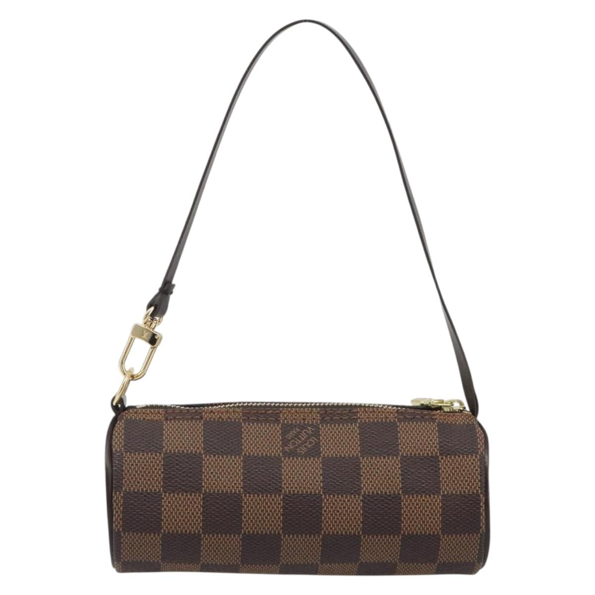 LOUIS VUITTON Damier Ebene Papillon Pouch LV Auth 193410V