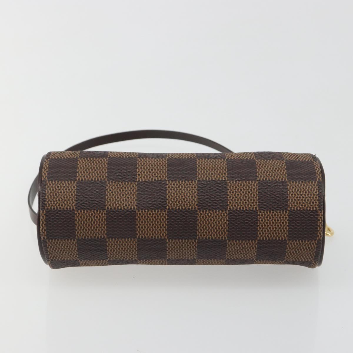 LOUIS VUITTON Damier Ebene Papillon Pouch LV Auth 193410V