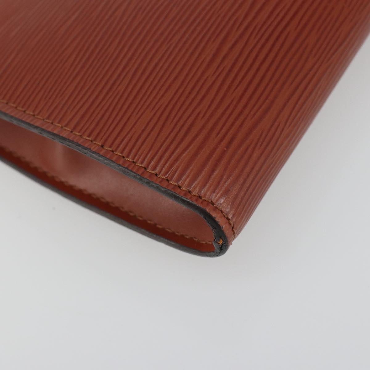 LOUIS VUITTON Epi Pochette Accessoires Pouch Brown M52953 LV Auth 193411
