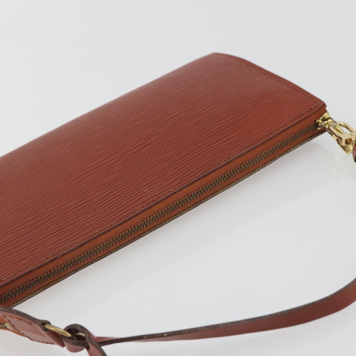 LOUIS VUITTON Epi Pochette Accessoires Pouch Brown M52953 LV Auth 193411