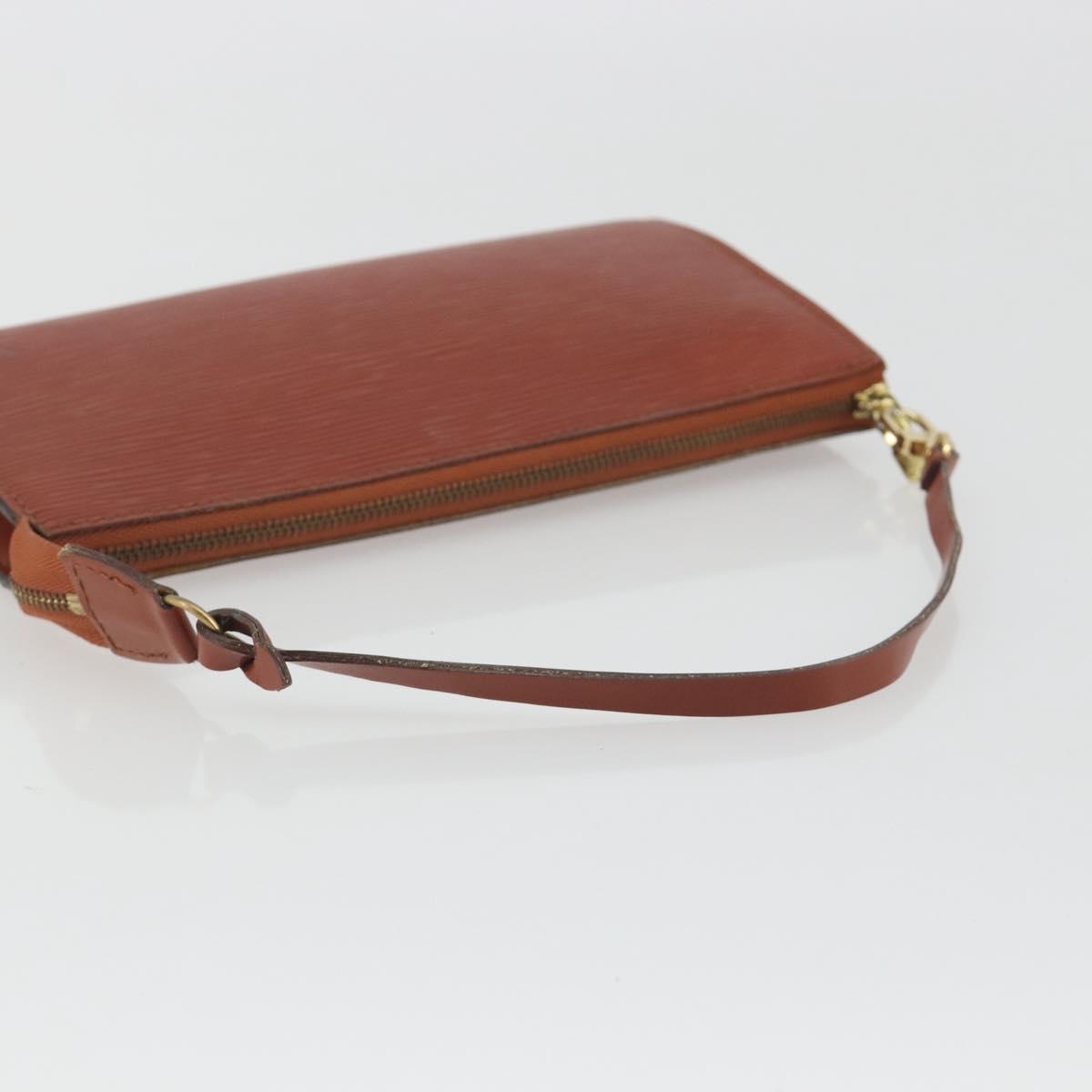 LOUIS VUITTON Epi Pochette Accessoires Pouch Brown M52953 LV Auth 193411