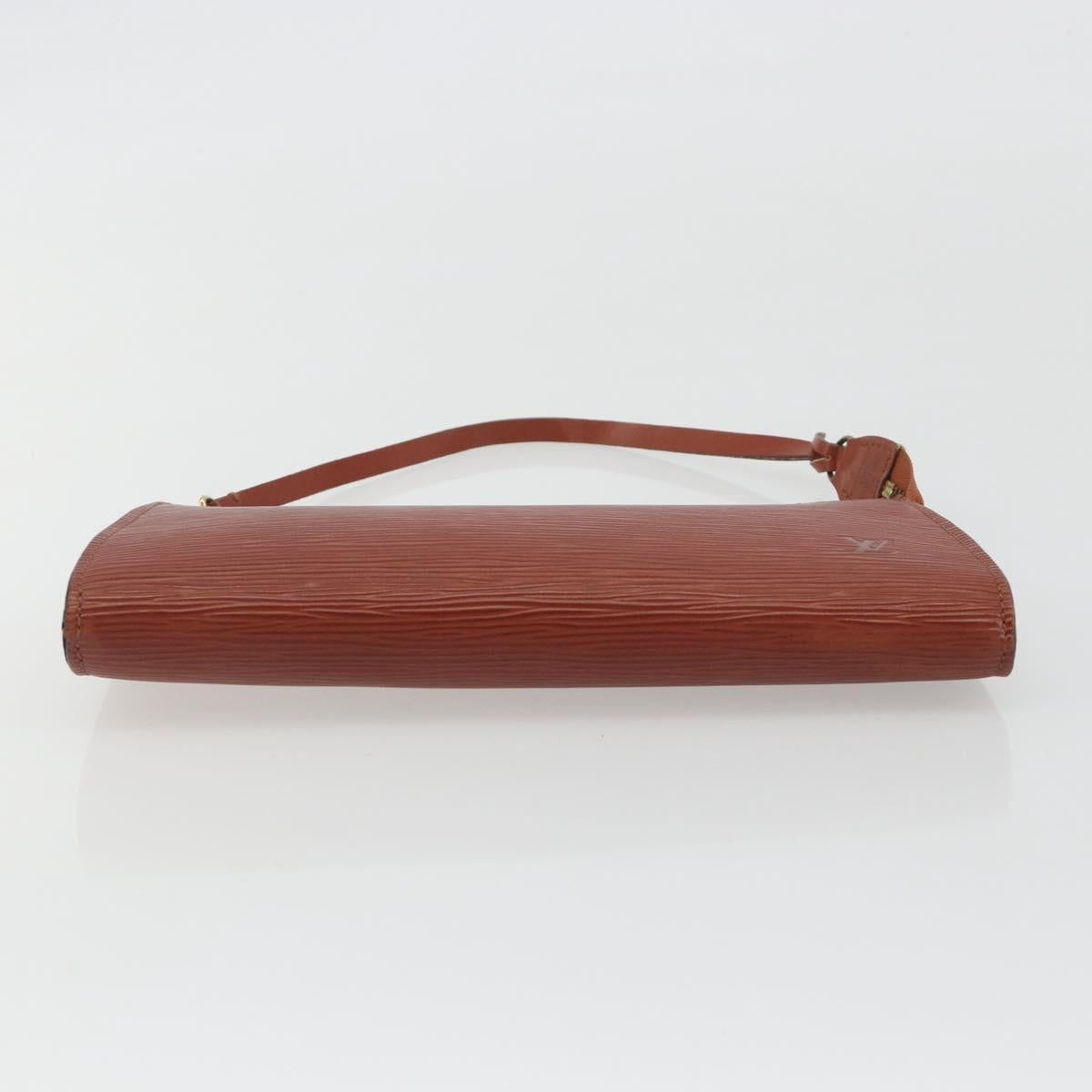 LOUIS VUITTON Epi Pochette Accessoires Pouch Brown M52953 LV Auth 193411
