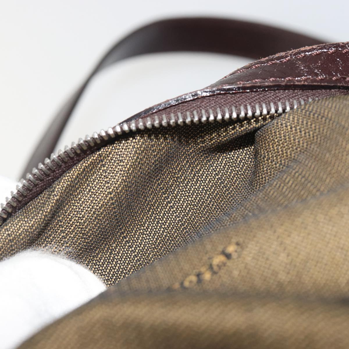 FENDI Zucca Canvas Mamma Baguette Shoulder Bag Brown Black Auth 193423V