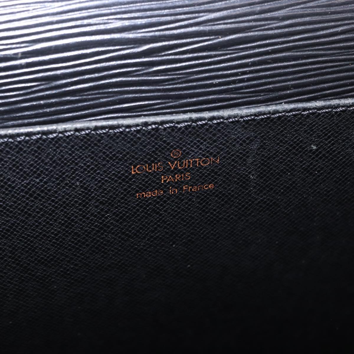 LOUIS VUITTON Epi ServietteConseiller Business Bag Black M54422 LV Auth 193430