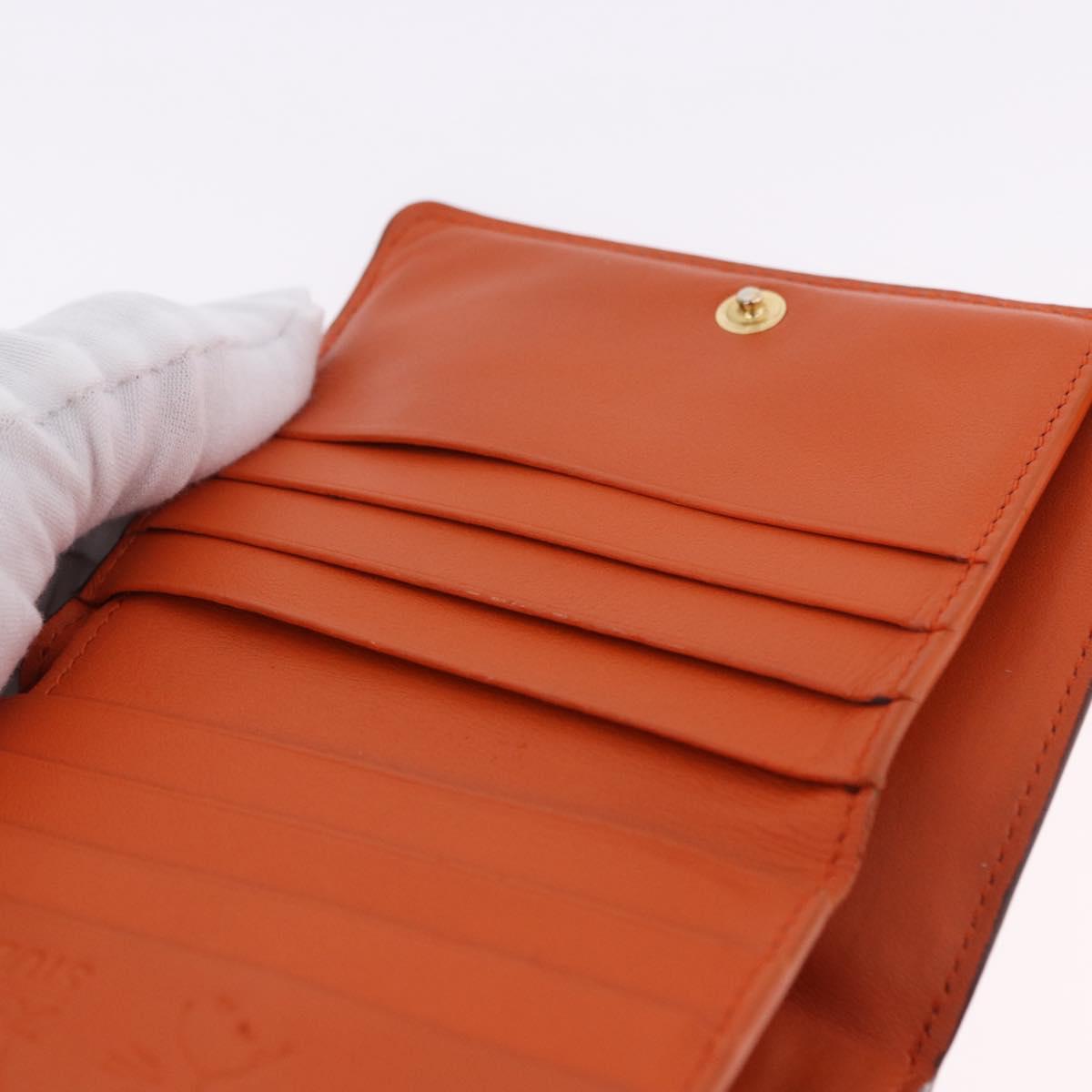 LOEWE × Studio Ghibli Anagram Calcifer Wallet Leather Brown Gold Auth 193437SAM