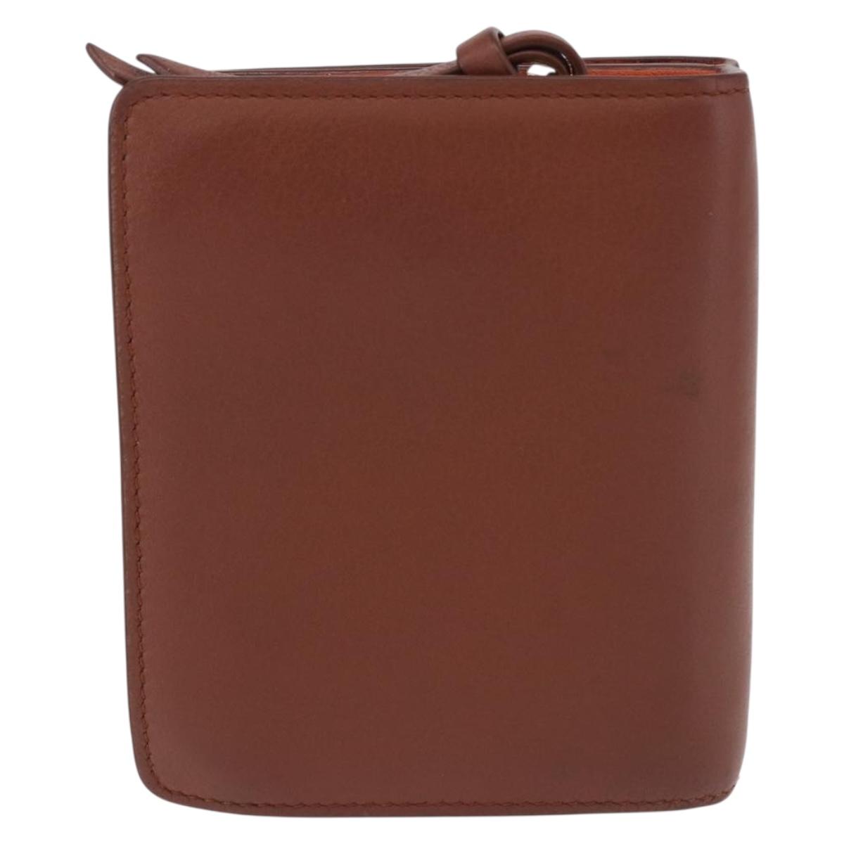 LOEWE × Studio Ghibli Anagram Calcifer Wallet Leather Brown Gold Auth 193437SAM