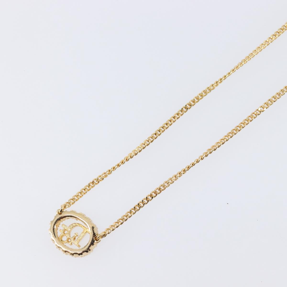 Christian Dior Necklace metal Gold Tone Auth 193448M