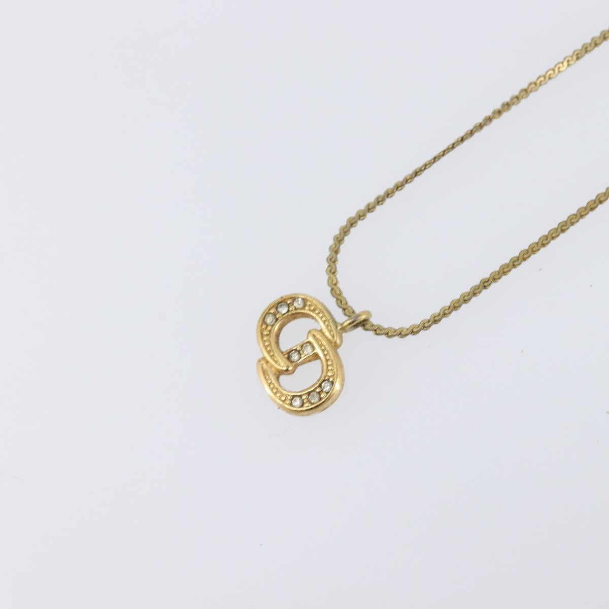 Christian Dior Necklace metal Gold Tone Auth 193456