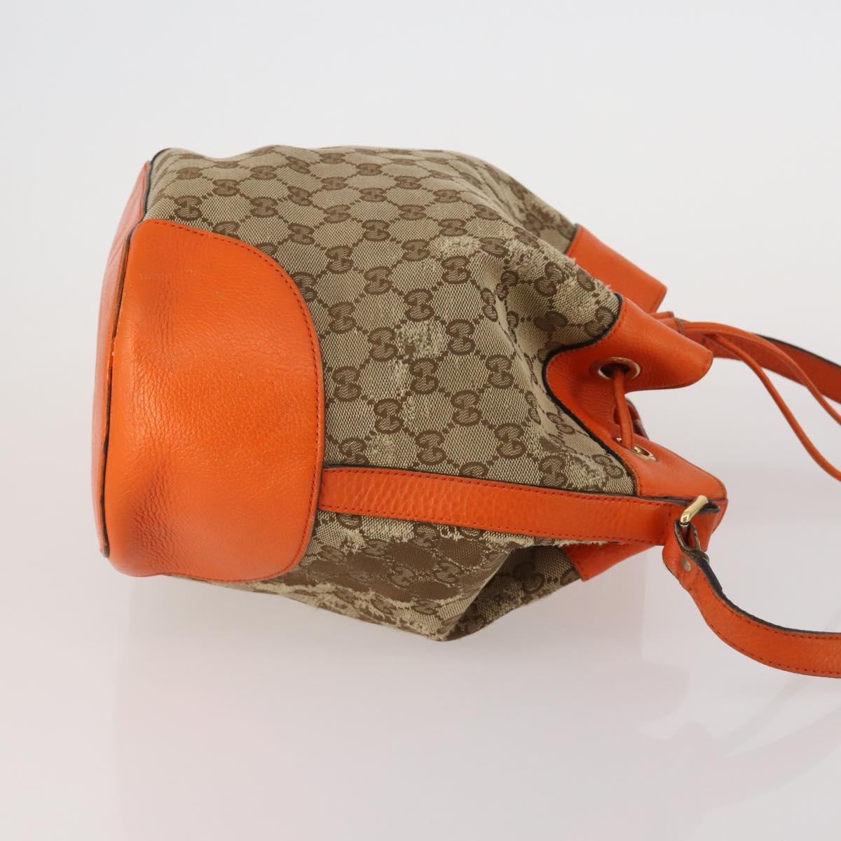 GUCCI GG Supreme GG Canvas Sherry Line Bag PVC 2 Set Beige Brown Auth 193488