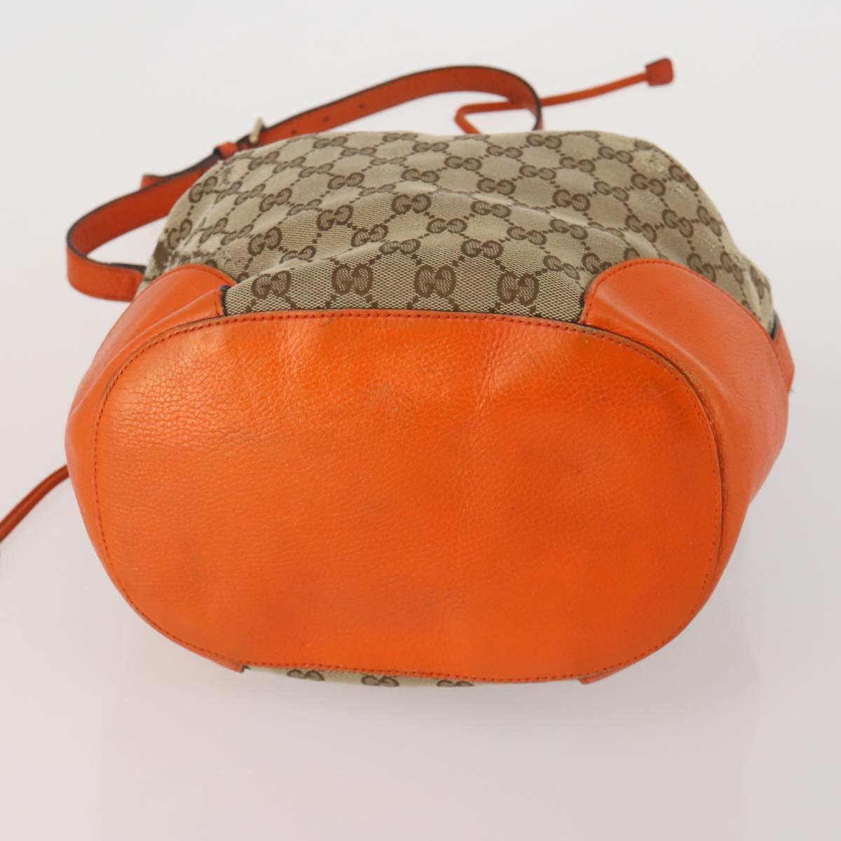 GUCCI GG Supreme GG Canvas Sherry Line Bag PVC 2 Set Beige Brown Auth 193488